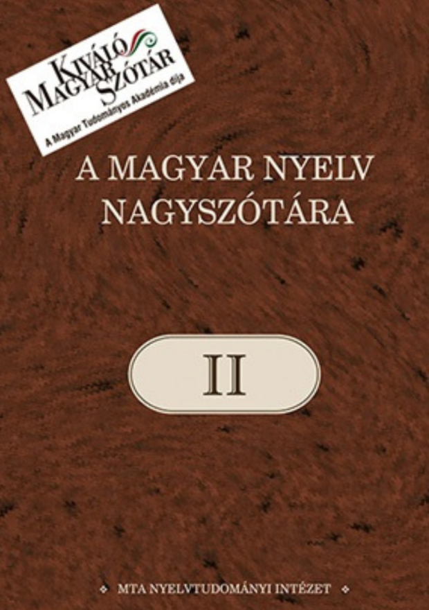 A magyar nyelv nagyszótára II. kötet